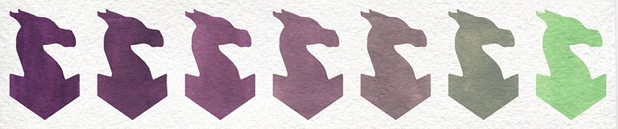 Cherry Quinacridone Red by Roman Szmal Aquarius and Melon Green by Mijello Mission Gold watercolor paints mixing swatch